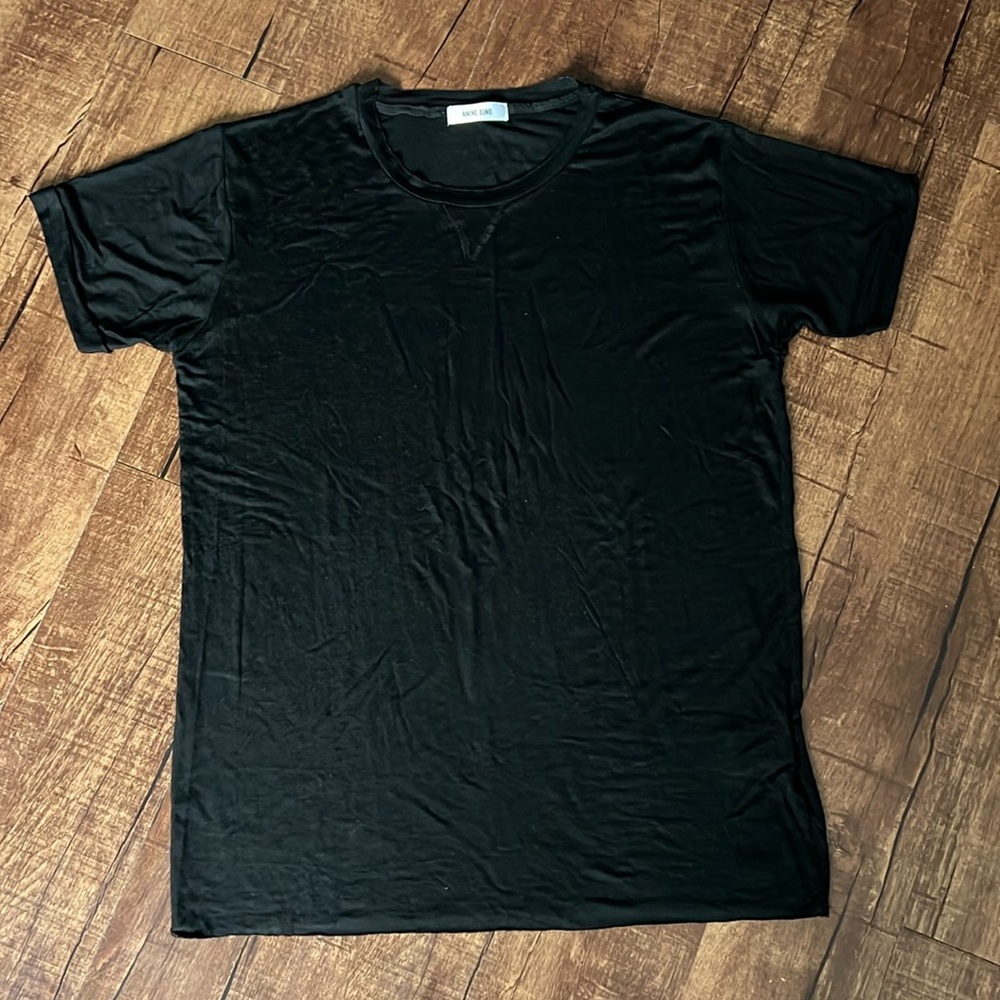 Anine Bing Black Short Sleeve Tee